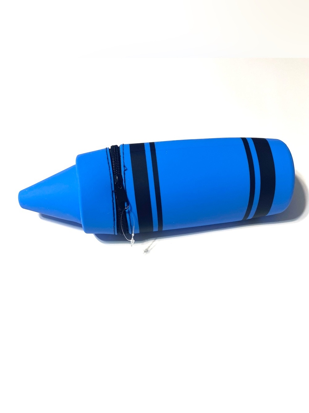 Blue Crayon Shaped Pencil Case